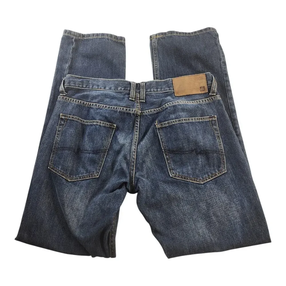 Quiksilver Men's Jeans Regular Fit 31 x 32 Dark-Wash